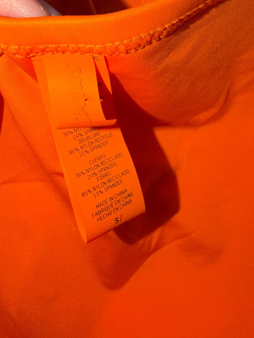SKIMS Mid Coverage Bikini Bottoms Neon Orange NWOT Small swim beach - Picture 7 of 8